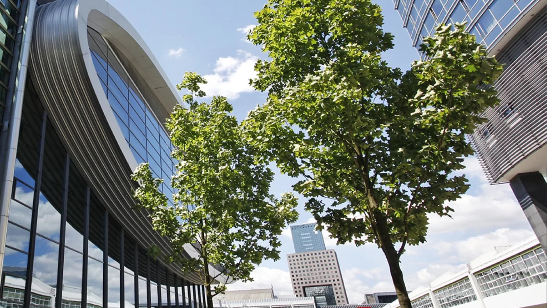 View of the gatehouse of Messe Frankfurt