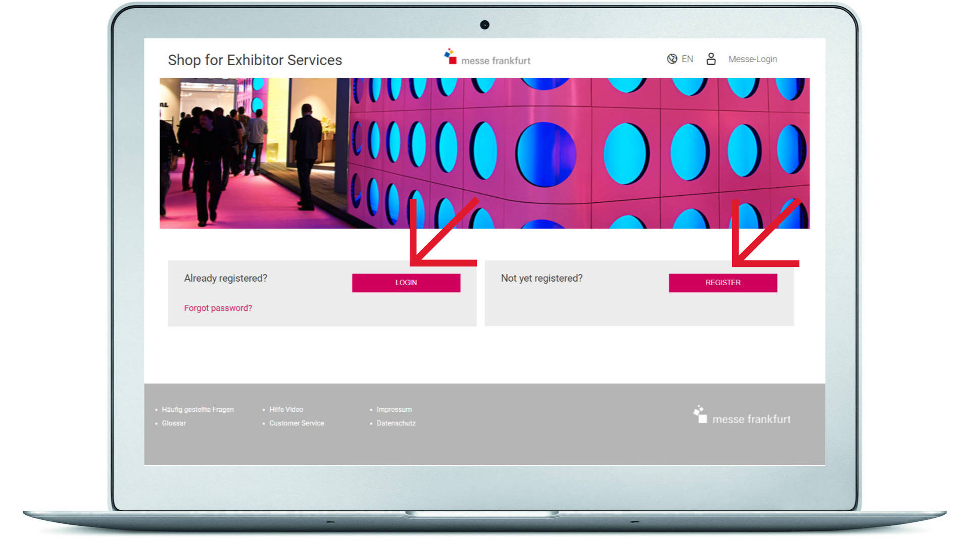 Registration and your Messe-Login